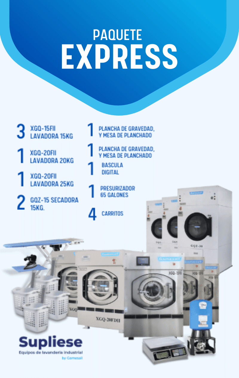venta de equipos de lavandería industrial