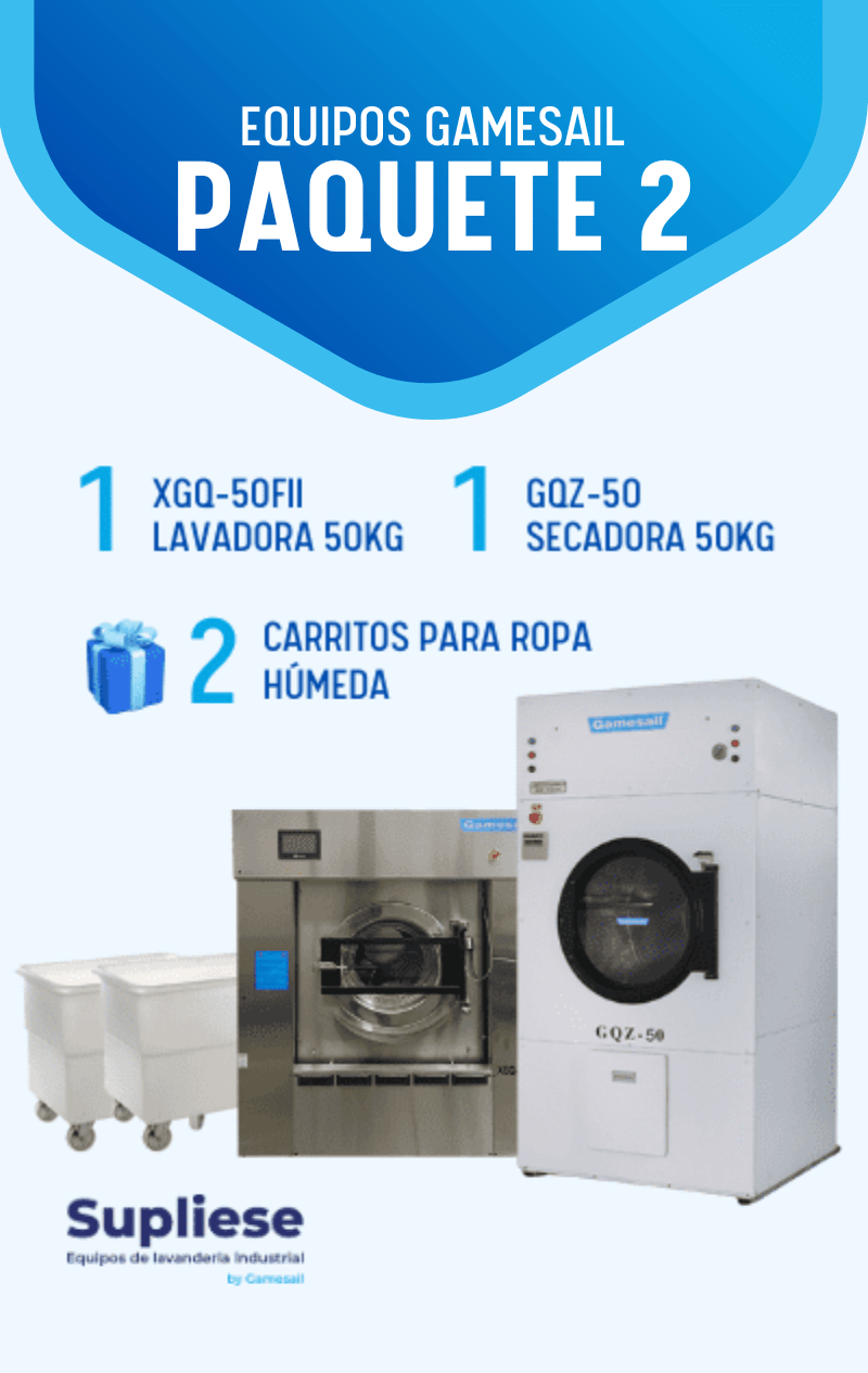 venta de equipos de lavandería industrial